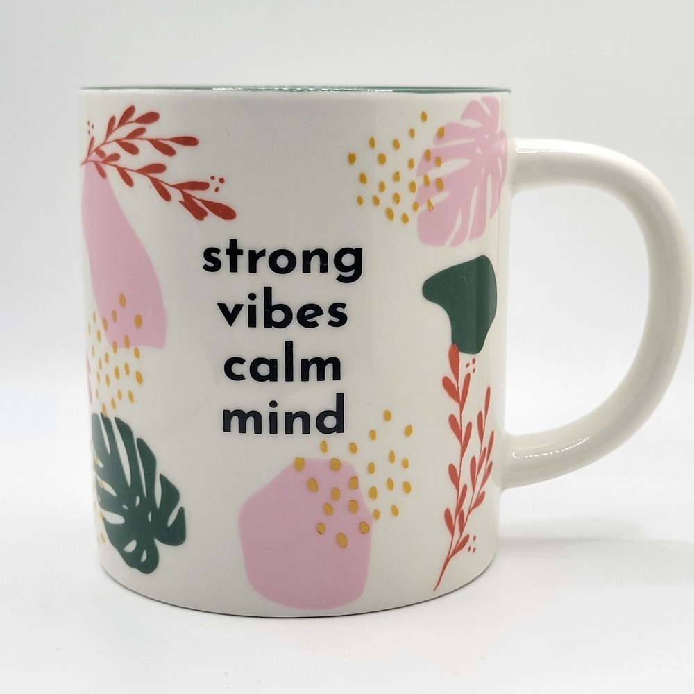 Parker Lane Coffee Mug Strong Vibes Calm Mind 12oz Boho Modern Cozy Minimalist